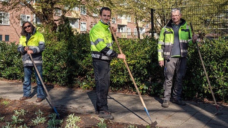 Prachtig voorbeeld van de route van school naar werk
